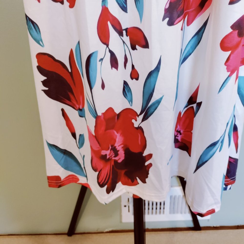 Maxi Thigh Split Skirt Floral Print - Picture 3 of 5
